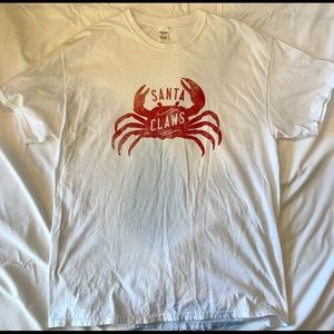 VINTAGE CRAB GRAPHIC SANTA CLAWS T-SHIRT XL